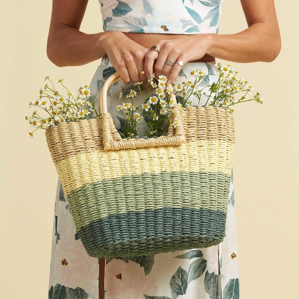 Billabong x Salty Blonde Straw Tote